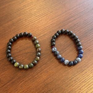 Black and Blue Beaded Bracelets